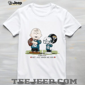 Jacksonville Jaguars Charlie Brown Snoopy Jaguars Forever Not Just When We Win shirt