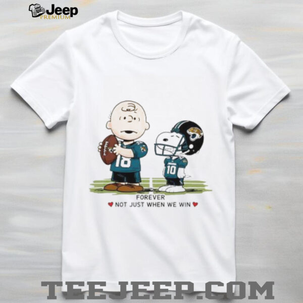 Jacksonville Jaguars Charlie Brown Snoopy Jaguars Forever Not Just When We Win shirt