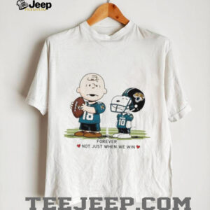 Jacksonville Jaguars Charlie Brown Snoopy Jaguars Forever Not Just When We Win shirt