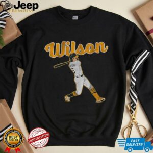 Jacob Wilson Oakland Athletics MLB Baseball Slugger Swing shirt