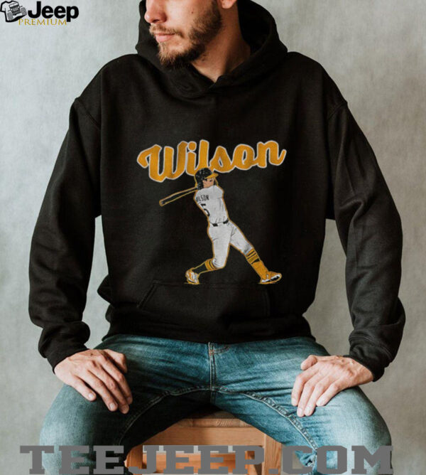 Jacob Wilson Oakland Athletics MLB Baseball Slugger Swing shirt