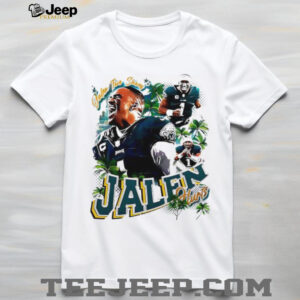 Jalen Hurts Philadelphia Eagles football palm trees vintage style