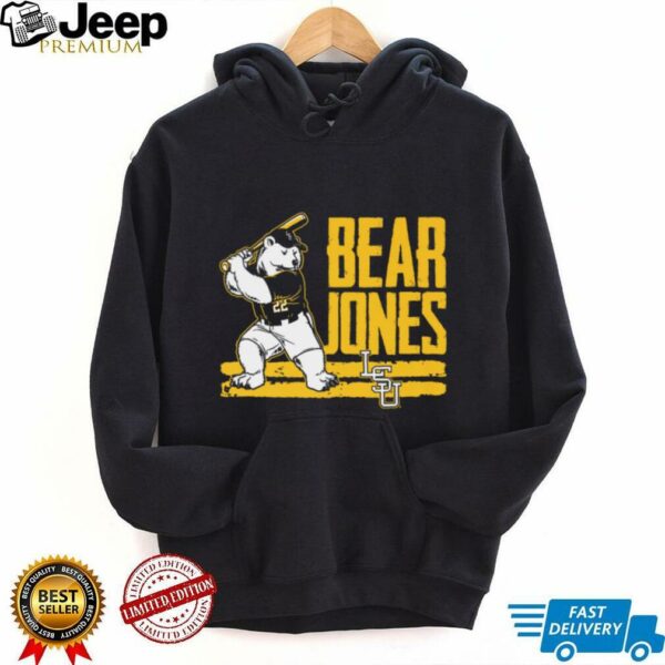 Jared Jones Bear LSU Baseball Shirt