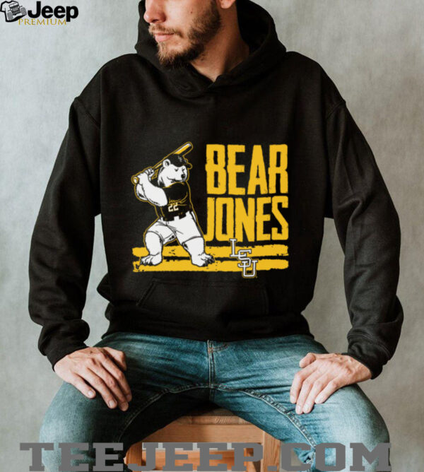 Jared Jones Bear LSU Baseball Shirt