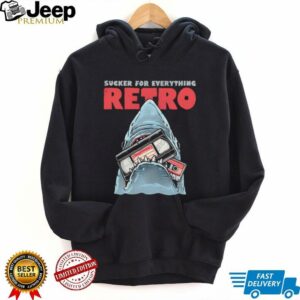 Jaws Shark sucker for everything retro cassette tape shirt