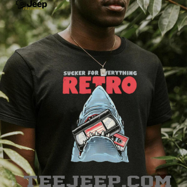 Jaws Shark sucker for everything retro cassette tape shirt