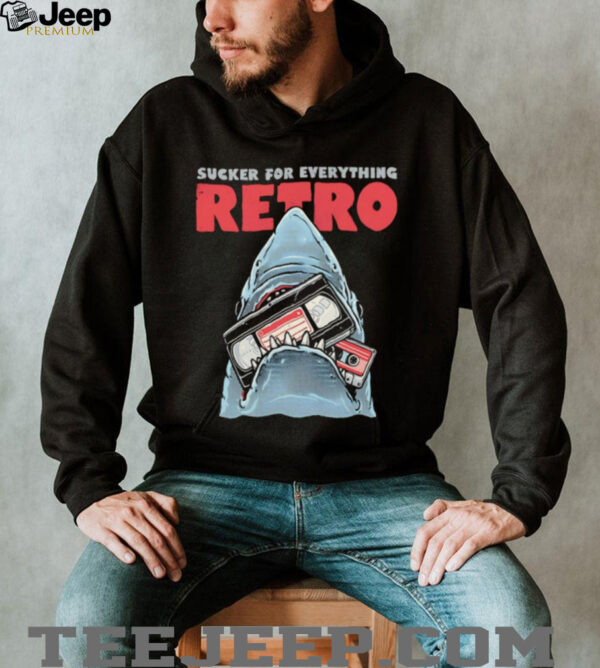 Jaws Shark sucker for everything retro cassette tape shirt
