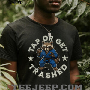 Jiu Jitsu Raccoon BJJ Gi Fight Stance Tap Or Get Thrashed Shirt