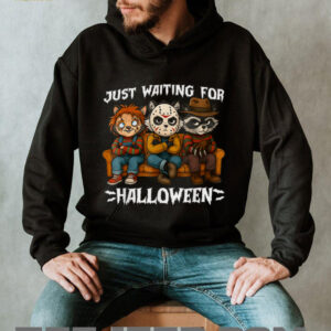 Just Waiting For Halloween Horror Raccoon Shirt