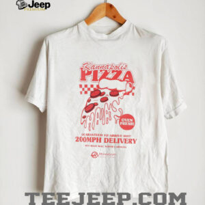 Kannapolis Pizza guaranteed to arrive hot 200mph selivery Haas F1 Team 2025 shirt