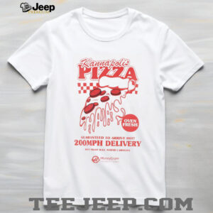 Kannapolis Pizza guaranteed to arrive hot 200mph selivery Haas F1 Team 2025 shirt