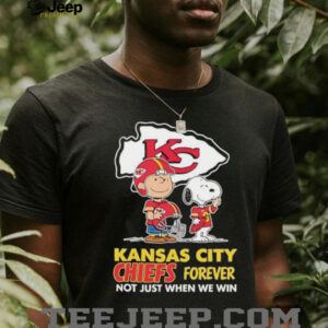 Kansas City Chiefs Charlie Brown Snoopy Chiefs Forever Not Just When We Win shirt