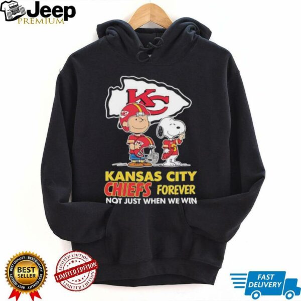 Kansas City Chiefs Charlie Brown Snoopy Chiefs Forever Not Just When We Win shirt