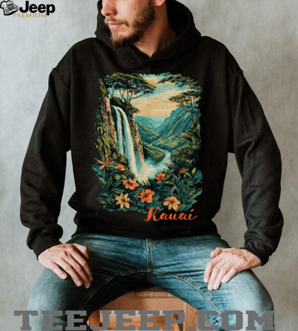 Kauai, Hawaii Waterfall Canyon Rainforest Trees Souvenir Shirt
