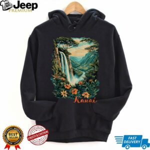 Kauai, Hawaii Waterfall Canyon Rainforest Trees Souvenir Shirt
