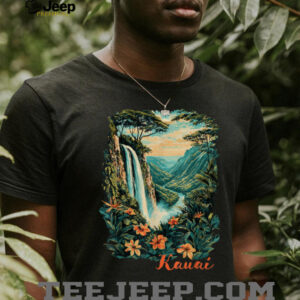 Kauai, Hawaii Waterfall Canyon Rainforest Trees Souvenir Shirt