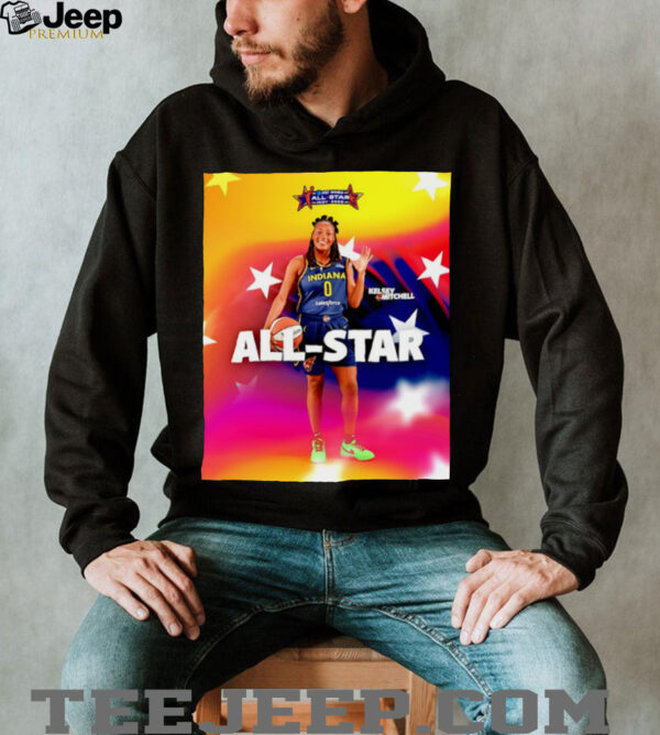 Kelsey Mitchell Indiana Fever 3X 2025 WNBA All Star shirt