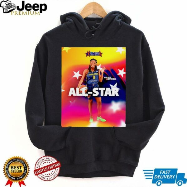 Kelsey Mitchell Indiana Fever 3X 2025 WNBA All Star shirt