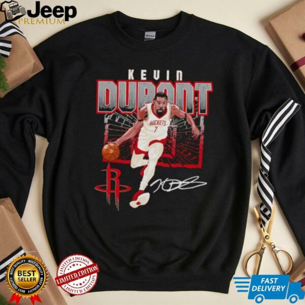 Kevin Durant #7 Houston Rockets shattered signature shirt