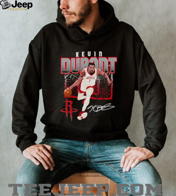 Kevin Durant #7 Houston Rockets shattered signature shirt