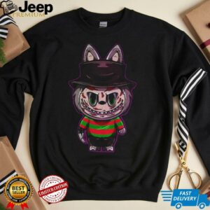 Labubu costume Freddy Krueger Happy Halloween horror character shirt