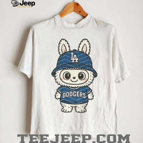 Labubu vs Los Angeles Dodgers MLB Baseball funny meme sports lovers shirt