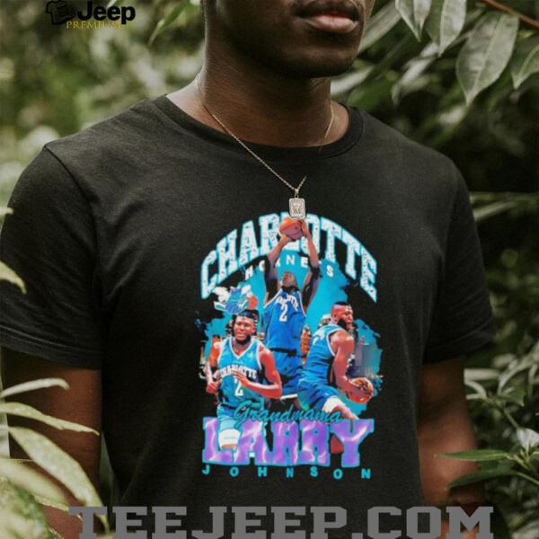 Larry Johnson Charlotte Hornets Grandmama Graphic T Shirt