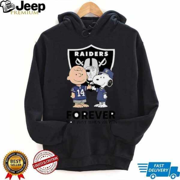 Las Vegas Raiders Charlie Brown Snoopy Raiders Forever Not Just When We Win shirt