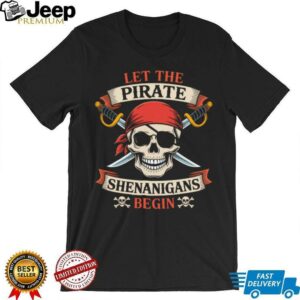 Let The Pirate Shenanigans Begin Halloween Skull Bandana Boy Shirt