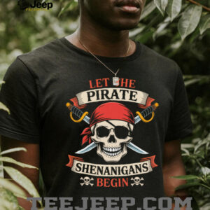 Let The Pirate Shenanigans Begin Halloween Skull Bandana Boy Shirt