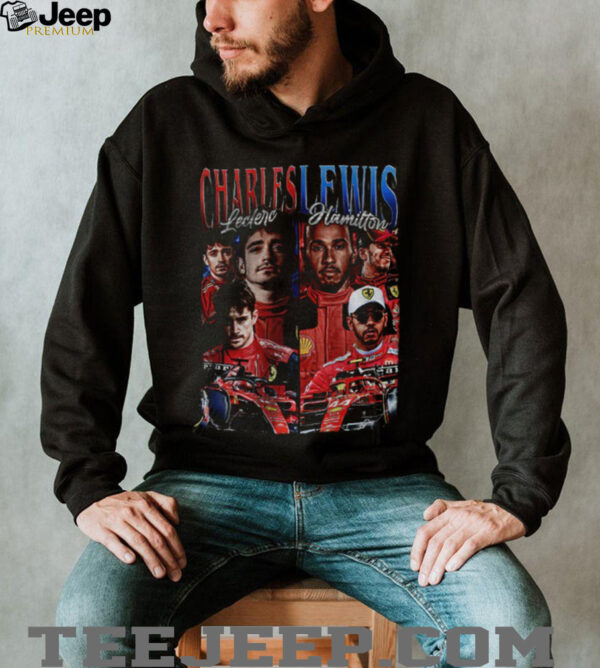 Lewis Hamilton and Charles Leclerc Formula One Classic 90s Graphic shirt