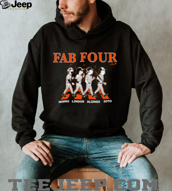 Lindor, Soto, Alonso, & Nimmo   Fab Four Album   NY Baseball Shirt