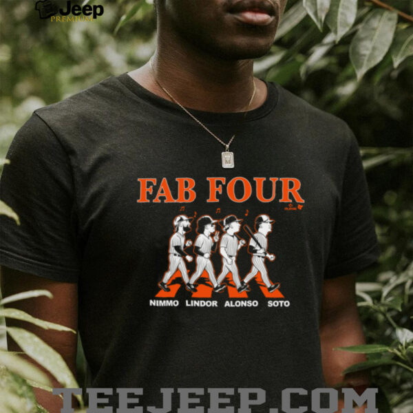 Lindor, Soto, Alonso, & Nimmo   Fab Four Album   NY Baseball Shirt