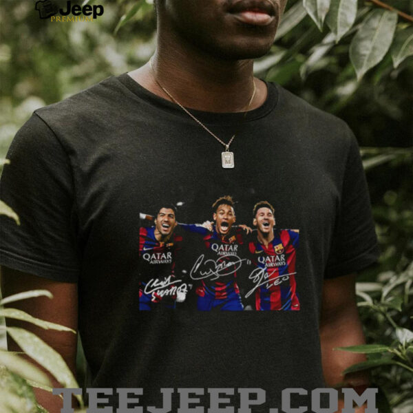 Lionel Messi x Luis Suarez and Neymar Jr. Barcelona FC signature shirt