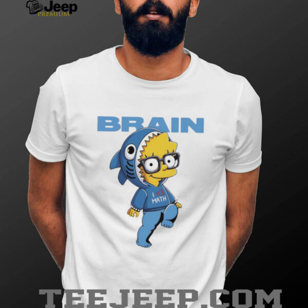 Lisa Simpson Brain I love Math shirt