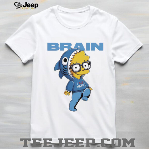 Lisa Simpson Brain I love Math shirt