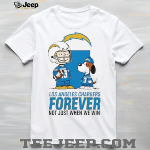 Los Angeles Chargers Charlie Brown Snoopy Chargers Forever Not Just When We Win shirt