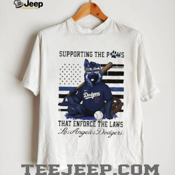 Los Angeles Dodgers Shohei Ohtani supporting the paws that enforce the laws shirt