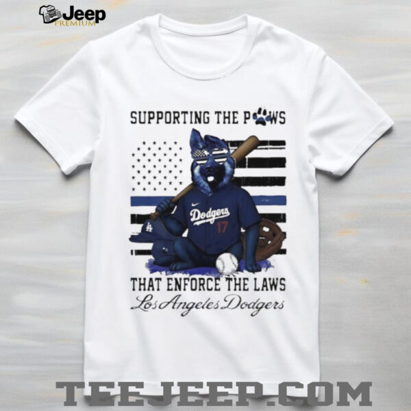 Los Angeles Dodgers Shohei Ohtani supporting the paws that enforce the laws shirt