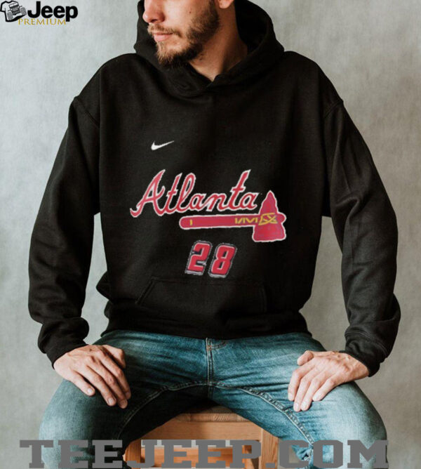 Matt Olson 28 Atlanta Braves 2025 MLB Speedway Classic Name & Number shirt