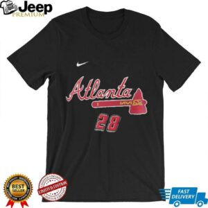 Matt Olson 28 Atlanta Braves 2025 MLB Speedway Classic Name & Number shirt