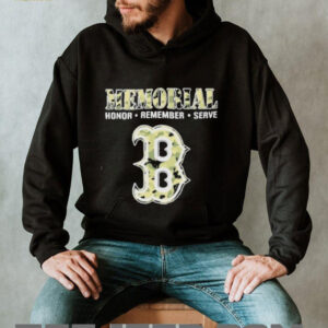 Memorial Honor Remember Serve Camo Boston Red Sox Logo Baseball T shirt