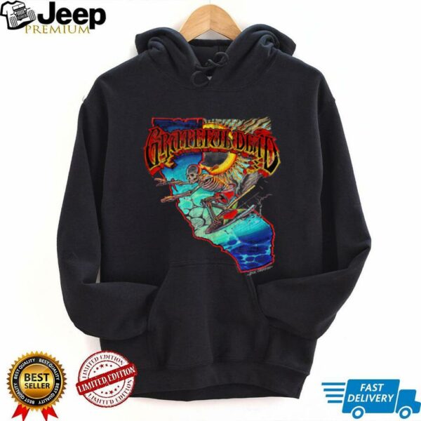Mens Grateful Dead Surfing California Skeleton Vintage Band Shirt