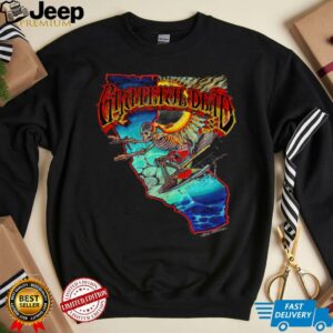 Mens Grateful Dead Surfing California Skeleton Vintage Band Shirt
