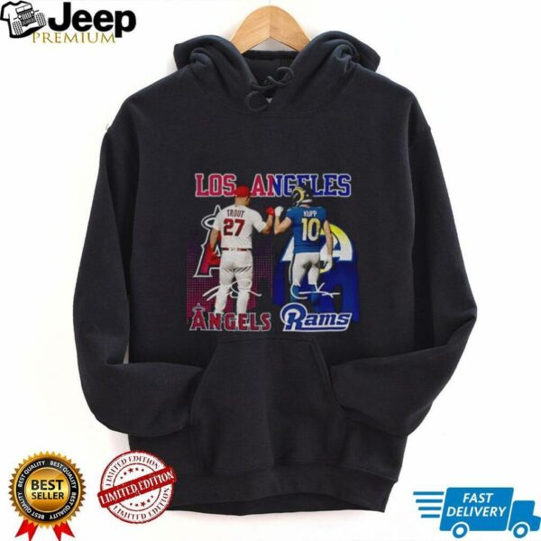 Mike Trout Los Angeles Angels x Cooper Kupp Los Angeles Rams signature sports shirt
