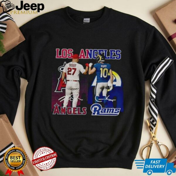 Mike Trout Los Angeles Angels x Cooper Kupp Los Angeles Rams signature sports shirt