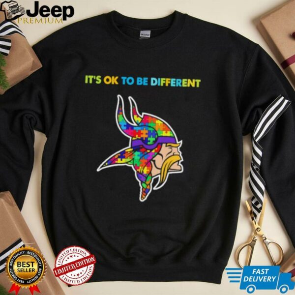 Minnesota Vikings x Autism awareness it’s ok to be different Shirt