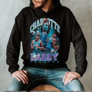 Mitchell & Ness Larry Johnson Black Charlotte Hornets Hardwood Classics...