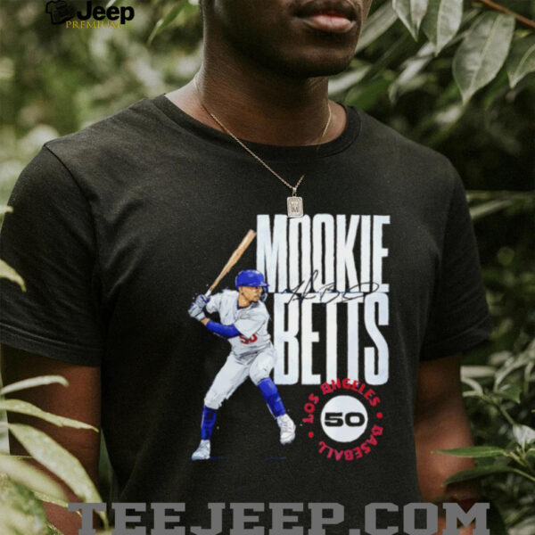 Mookie Betts Los Angeles Dodgers stamp signature shirt