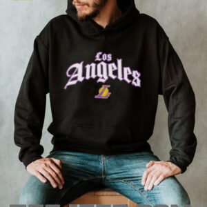 NBA Front Arch Print Regular Fit Los Angeles Lakers Shirt